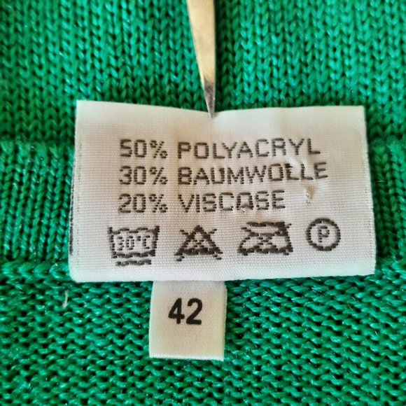 Vintage Freya Knit Top Women's Short Sleeve 3 Button Pullover Sweater EU… - Picture 4 of 4